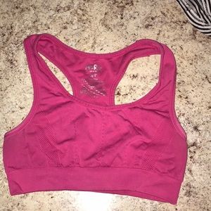 Pink sports bra